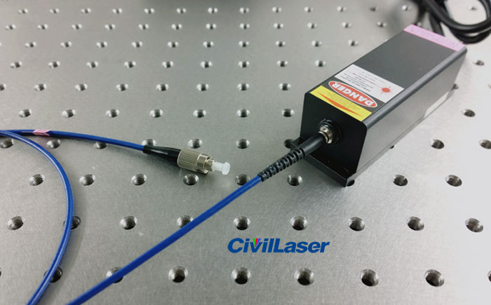 450nm singlemode fiber laser